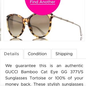 Gucci bamboo cat eye GG 3771